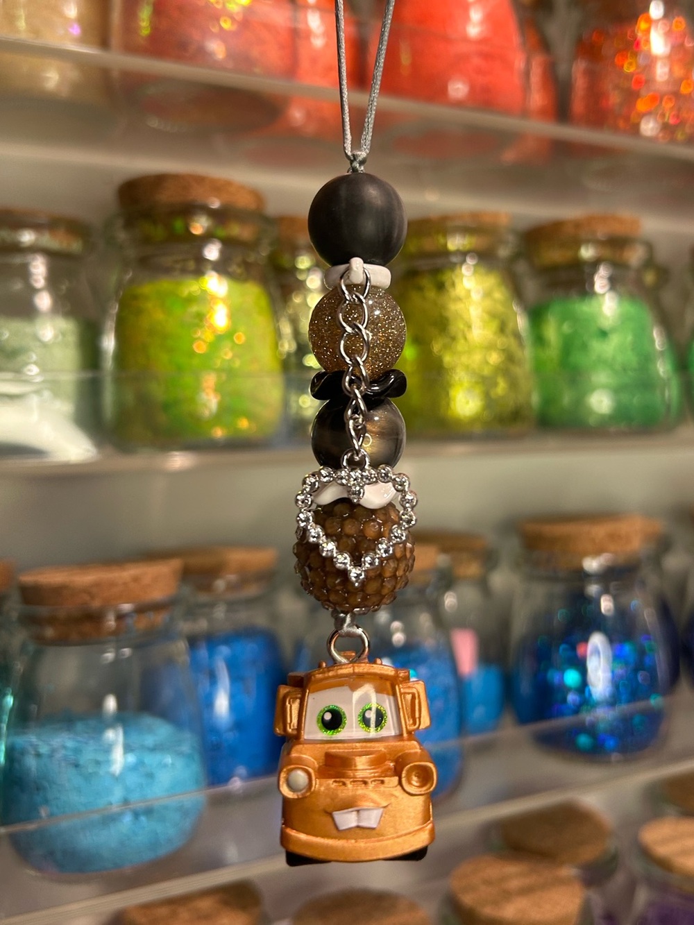 Adjustable car mirror character charm